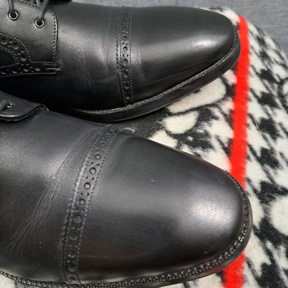 Size 11 Men Cole Haan Grand 360 Black Wingtips Lace Up Waterproof - Picture 8 of 16